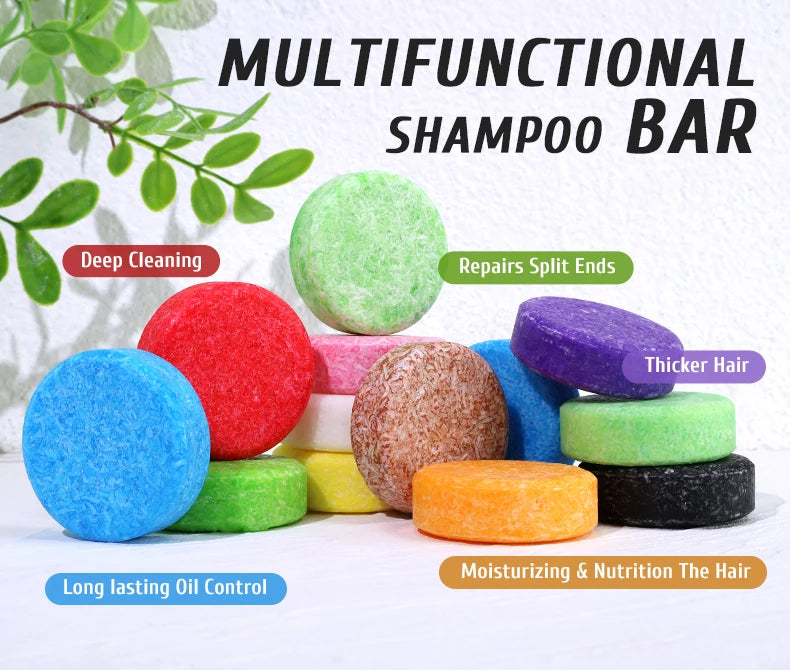 Shampoo Bar Hair Care Prevent Hair Loss Nourish Smooth Clean Solid Conditioner Soap Moisturizing Soothing Repair Damaged Hair