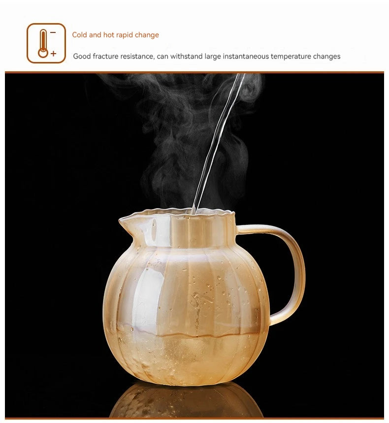 Heat Resistant Glass Teapot Infuser Chrysanthemum Tea Kettle Kung Fu Teawear Set Puer Oolong Pot Pumpkin Teapot