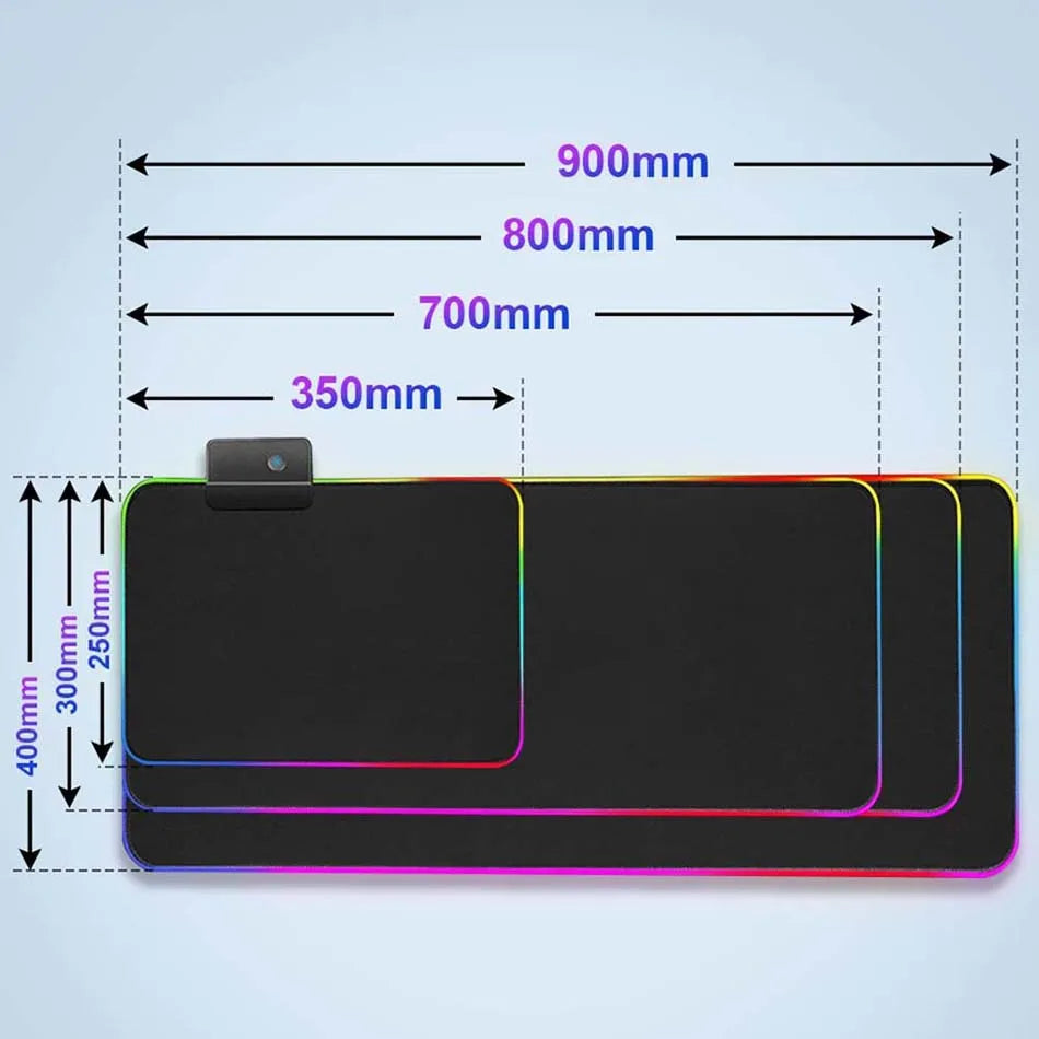 Jujutsu Kaisen RGB Led Backlight Mouse Pad Anime MousePad Mouse Mat Large Gojo Satoru Gaming Accessories Yuji Keyboard Desk Mats
