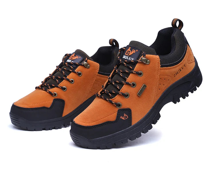 High Quality Outdoor Walking Sneakers Rubber Sole Suede Leather Men Hiking Shoes Durable Leather Climbing Shoes Zapatillas 36-47