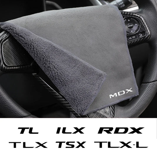 For Acura MDX RDX TSX TL ILX TLX NSX RL CDX ZDX TLXL RLX Car Cleaning Cloth Wash Drying Suede Towel Coral Velvet Auto Accessory