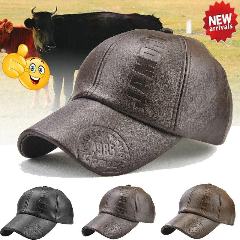 Fashion Men PU Leather Beret Autumn Winter Visor Flat Cap Thicken Warm Hat Berets Vintage England Newsboy Caps Higher Quality