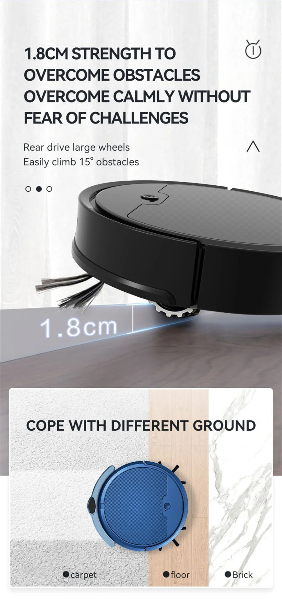 Super Quiet 3 In 1 Smart Sweeping Robot APP Upgrad Remote Control Mopping Vacuuming Sweeper For Home Office Cleaning Tool