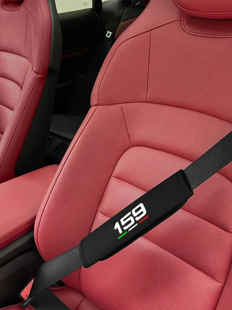 2pcs Car Safety Belt Cover Adjustable Seat Belt Cover Shoulder Strap Covers for Alfa Romeo 159 Auto  Accessories