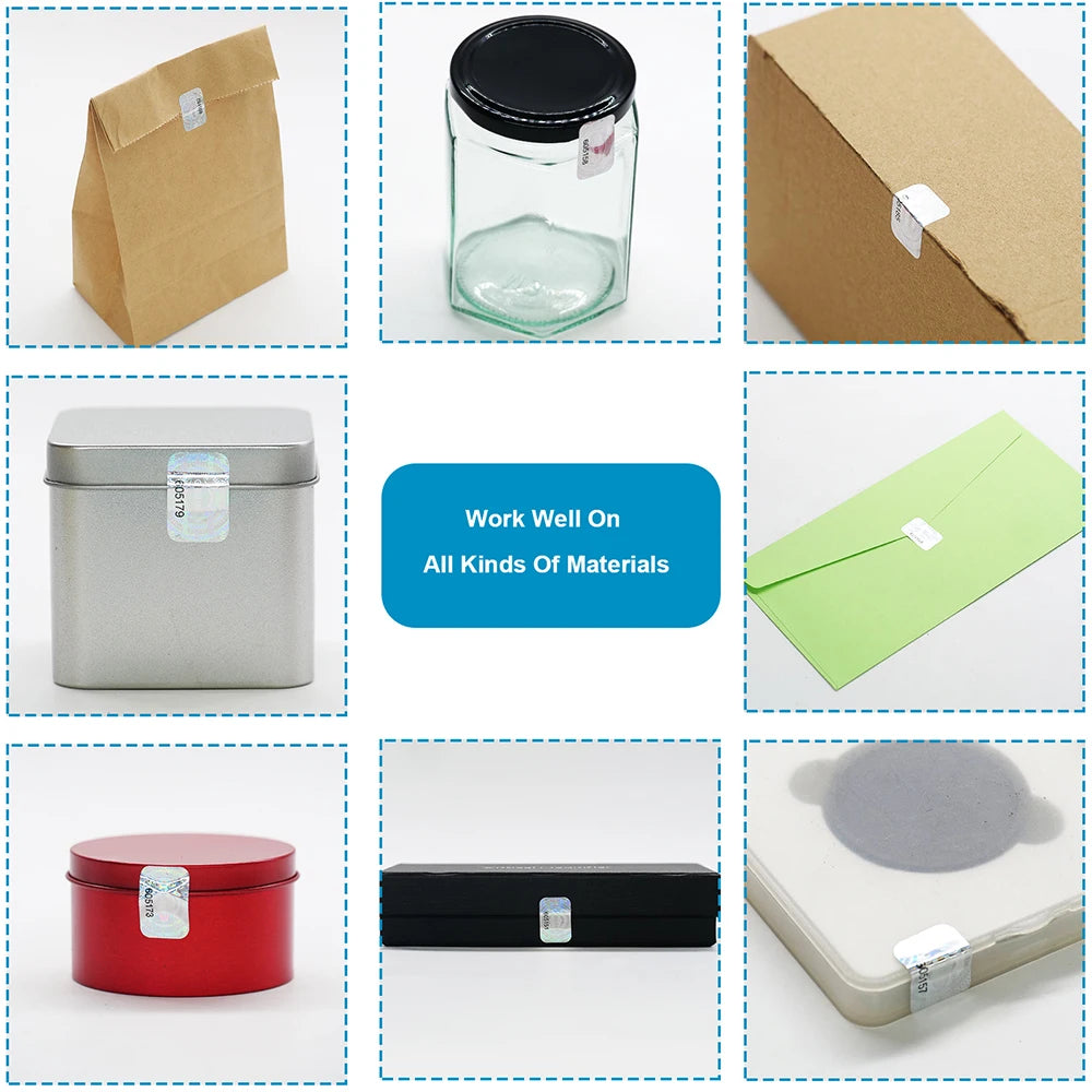 300/600Pcs 24mmx16mm， Tamper Proof Holographic Stickers，Void Tamper Evident Security Labels， GENUINE Warranty Serial Number