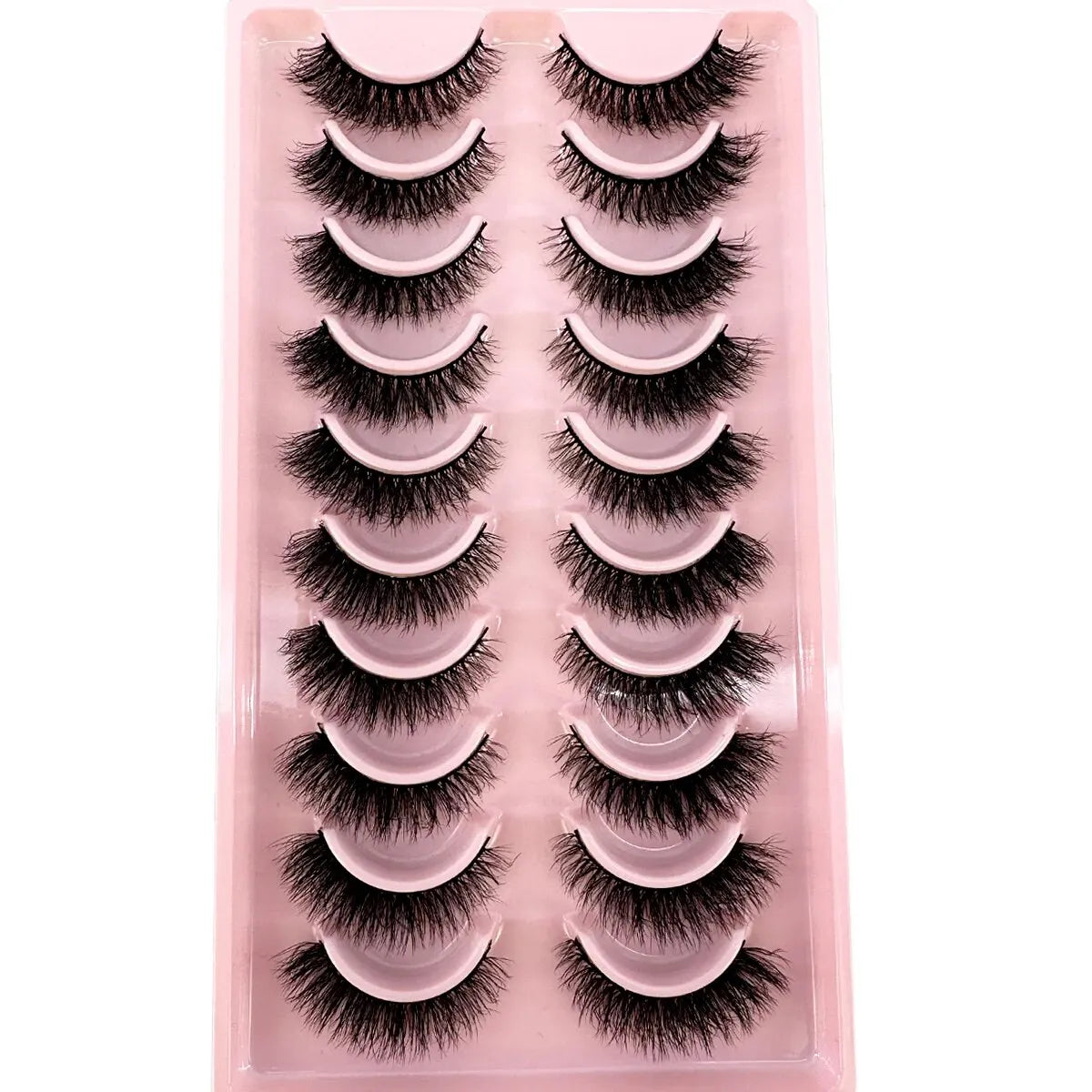 10Pairs 3D Mink Lashes Natural Wispy Mink Eyelashes 5DFluffy Cat Eye False Eyelashes Extension Makeup Eyelashes Beauty Fake Lash