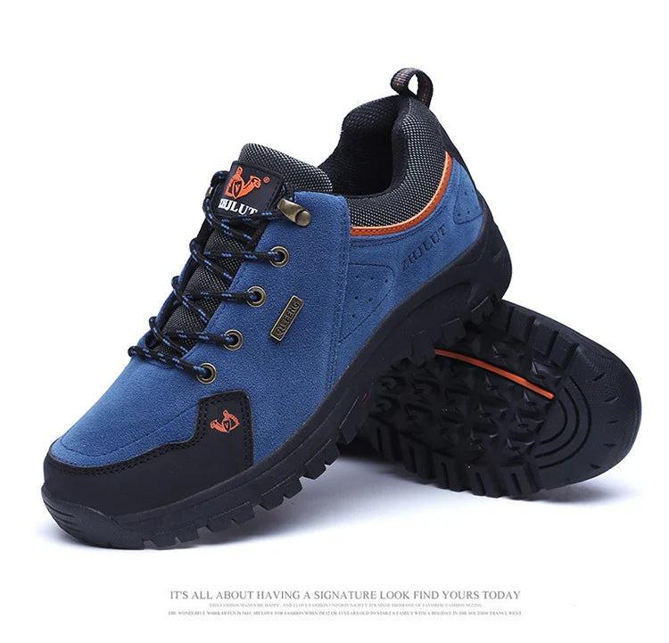 High Quality Outdoor Walking Sneakers Rubber Sole Suede Leather Men Hiking Shoes Durable Leather Climbing Shoes Zapatillas 36-47