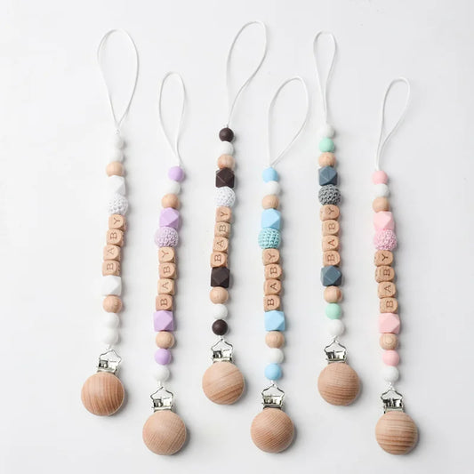 Baby Silicone Pacifier Clip Chain Gifts Dummy Nipples Holder Clips Teethers Toys Anti-lost Babies Accessories