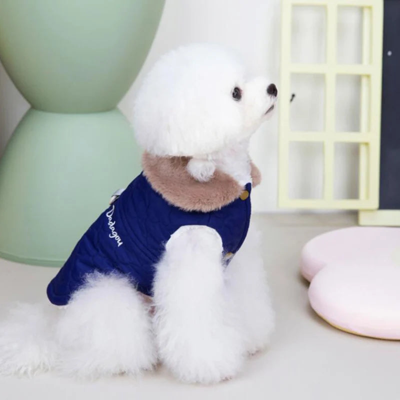 Warm Fleece Dog Jacket Vest Winter Dog Clothes Puppy Cats French Bulldog Coat Chihuahua York Pet Apparel for Small Medium Dogs