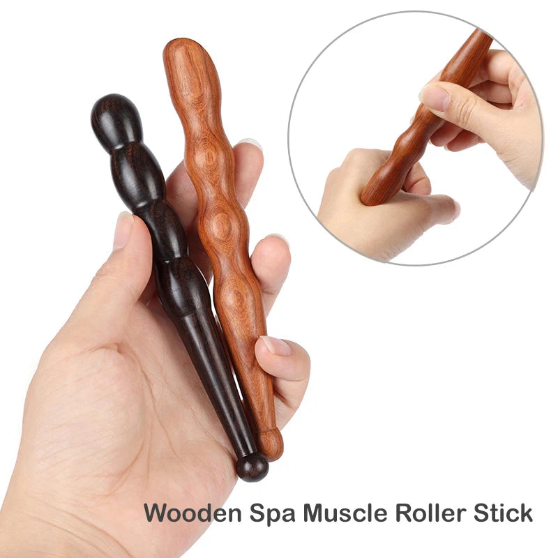 1pcs Long Wooden Spa Muscle Roller Stick Cellulite Blaster Deep Tissue Fascia Trigger Point Release Self Foot Body Massage Tools