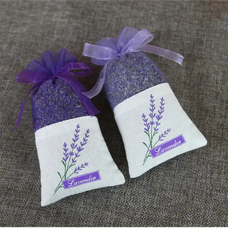 25/30Pcs Lavende Baggieshet Bags Portable Flowers Printing Beautiful Fragrance Storage Bags Baggieshet Bag for Seeds Dry