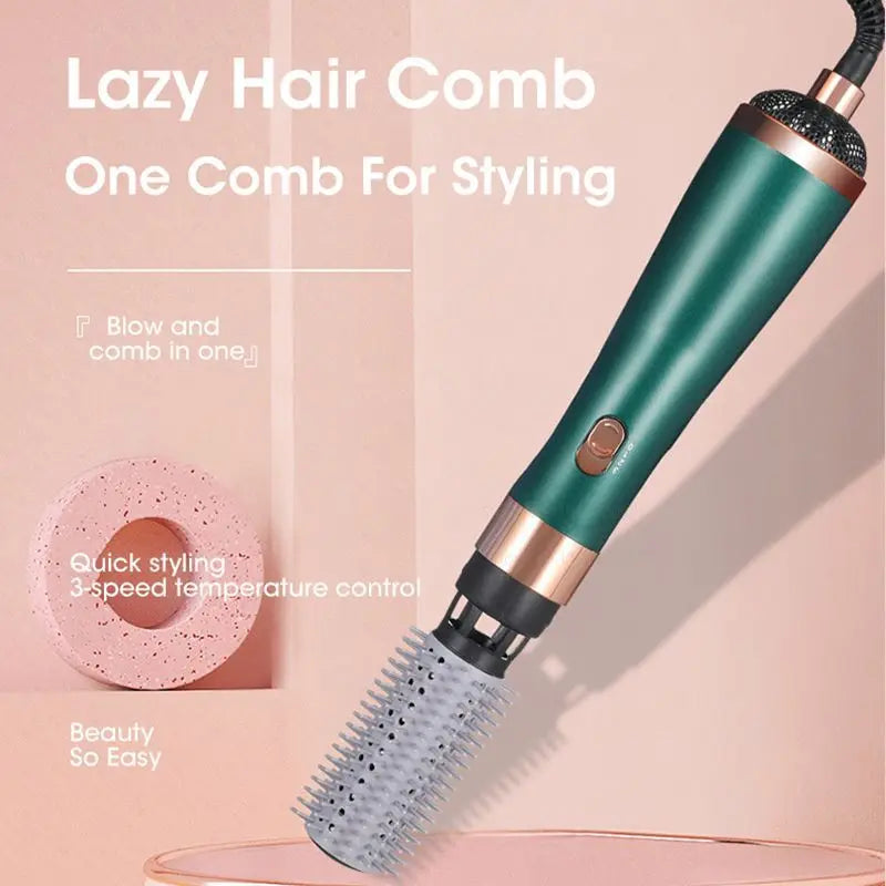 220V 3 in 1 Hair Styling Tools Curler Hairdryer Rotational Hair Curling Comb Professinal Hair Dryer Brush Salon Blow Dryer