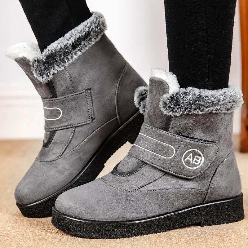 Women's Boots Super Warm Ankle Boots For Women Fur Shoes Winter Shoes Woman Snow Boots For Winter Low Heels Shoes Botas Mujer