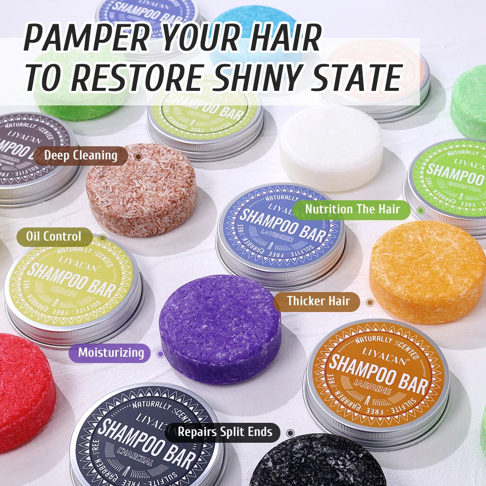 Shampoo Bar Hair Care Prevent Hair Loss Nourish Smooth Clean Solid Conditioner Soap Moisturizing Soothing Repair Damaged Hair