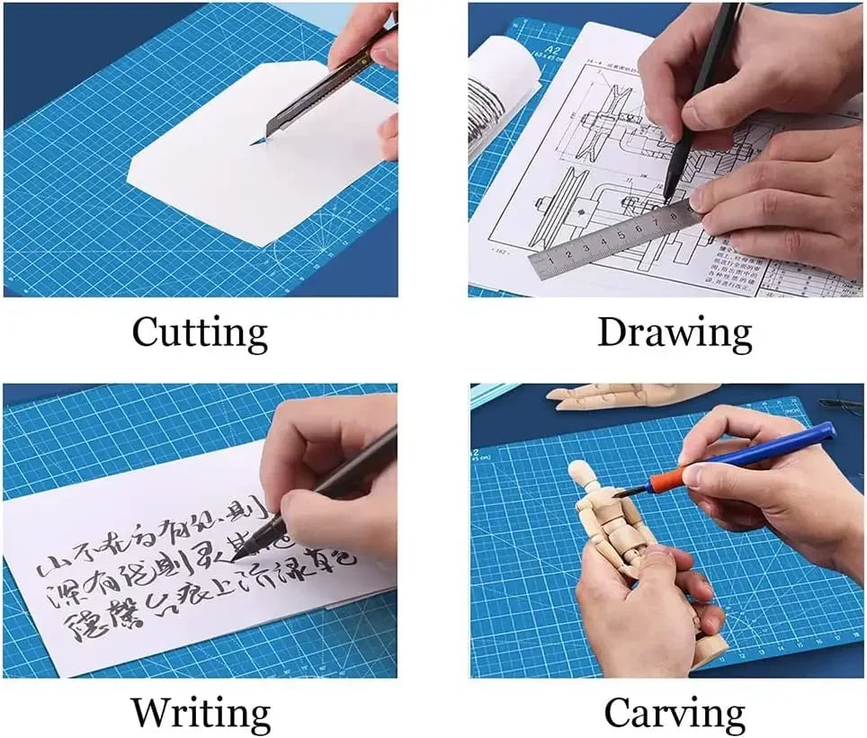 A3 A4 A5 PVC Cutting Mat Workbench Patchwork Sewing Manual DIY Knife Engraving Leather Cutting Board Single Side Underlay