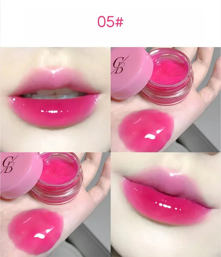 Heallor Canned Jam Lip Gloss Gege Bear Jam Lip Honey Moisturizing and Shiny Mirror Non Sticky Makeup Lip Glaze