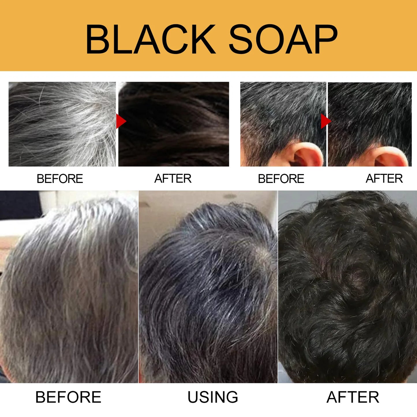 1/2/3/5Pcs Hair Darkening Shampoo Bar Soap Anti Dandruff Deep Cleansing Improve Itchy Head Frizz Black Nourishment Black Soap