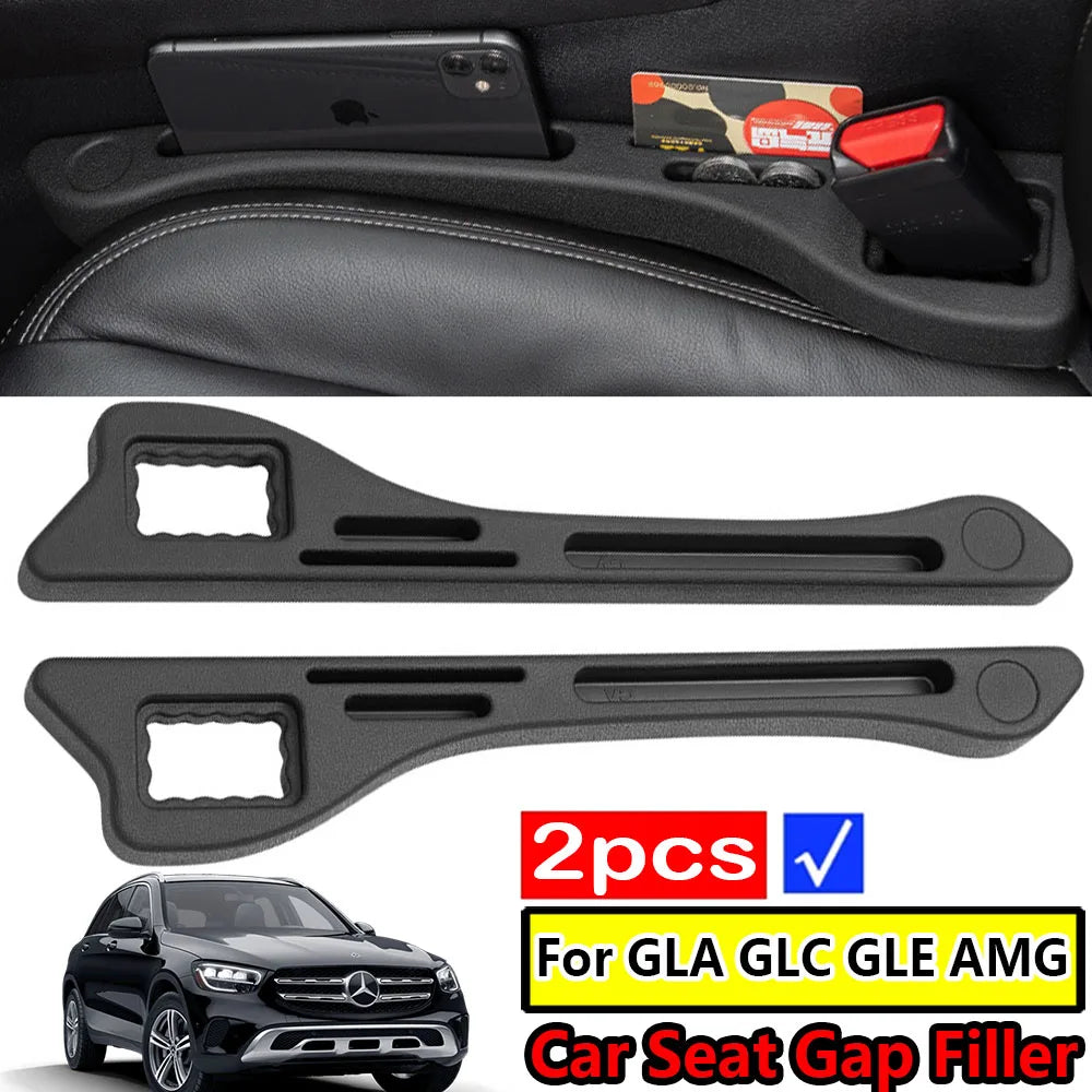 Car Seat Gap Filler Strip Crevice Plug Organizer Storage For Mercedes GLA X156 H247 GLC X253 X254 M-Class W163 W164 W166 GLE AMG