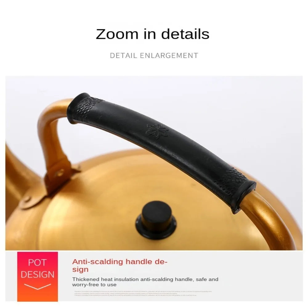 Gold Aluminum Kettle Outdoor Teapot Coffee Pot Household Large Capacity Kettle Outdoor Kitchen Accessories Travel Cookware