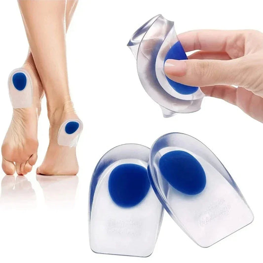 1Pair Silicone Gel Orthopedic Insole for Feet Height Increasing Spurs Pain Foot Shoe Insoles Shoe Pads Shock Absorbing Shoe Sole