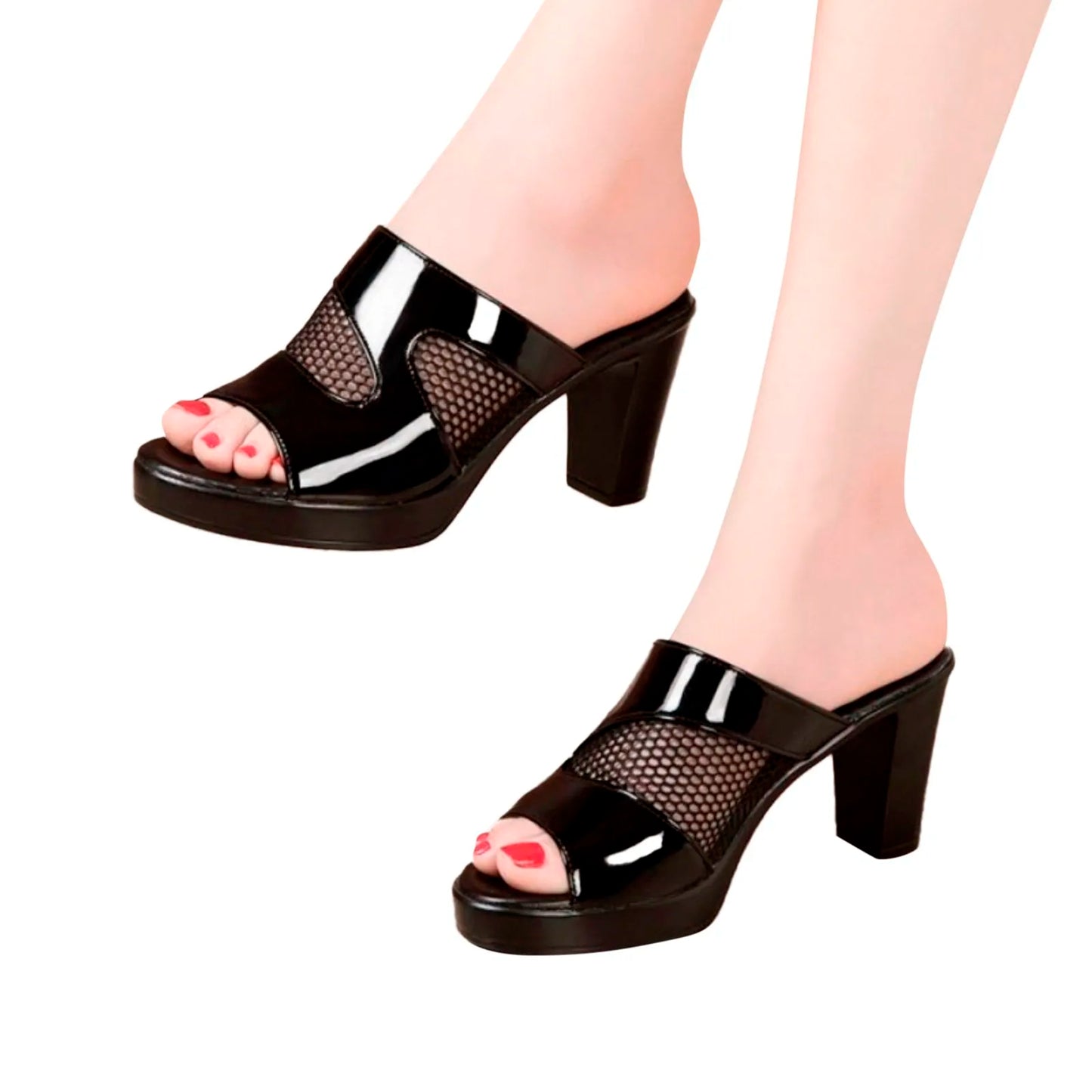 Summer New Thick Heeled Slippers Women Sexy High Heeled Sandals Fish Mouth Casual Women's Shoe Beachwear Open Toe Sandals Ladies