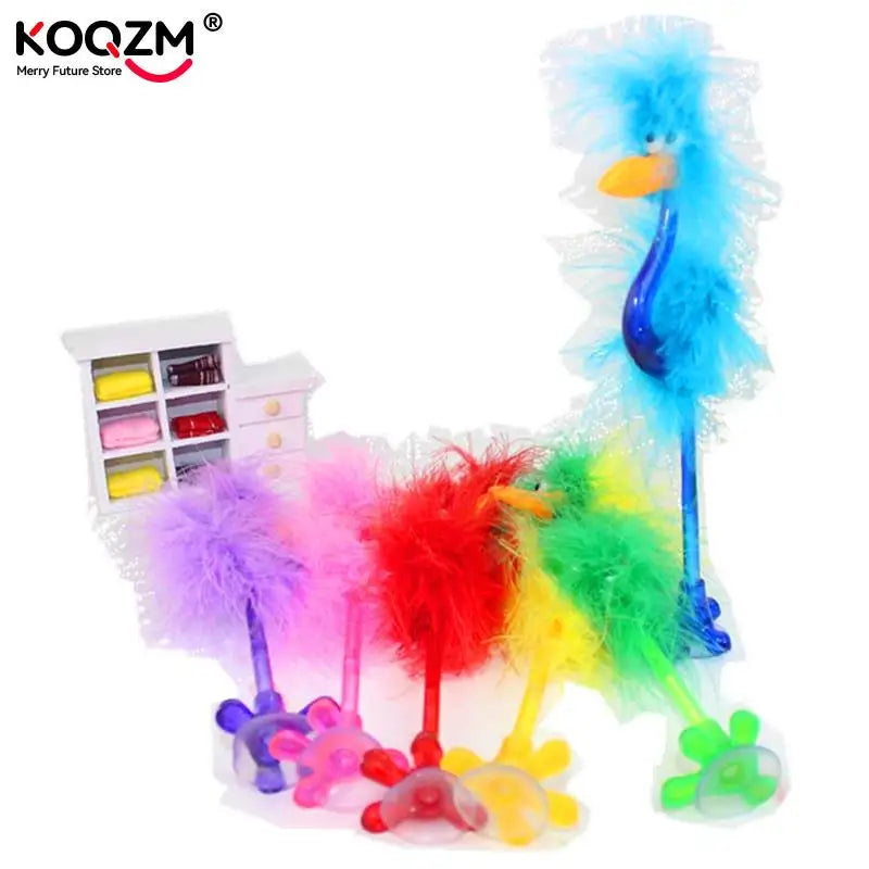 1PC 21cm Creative Pen Cartoon Plush Ostrich Ballpoint Pen Signature Pens Writing Tools Student Stationery School Supplies