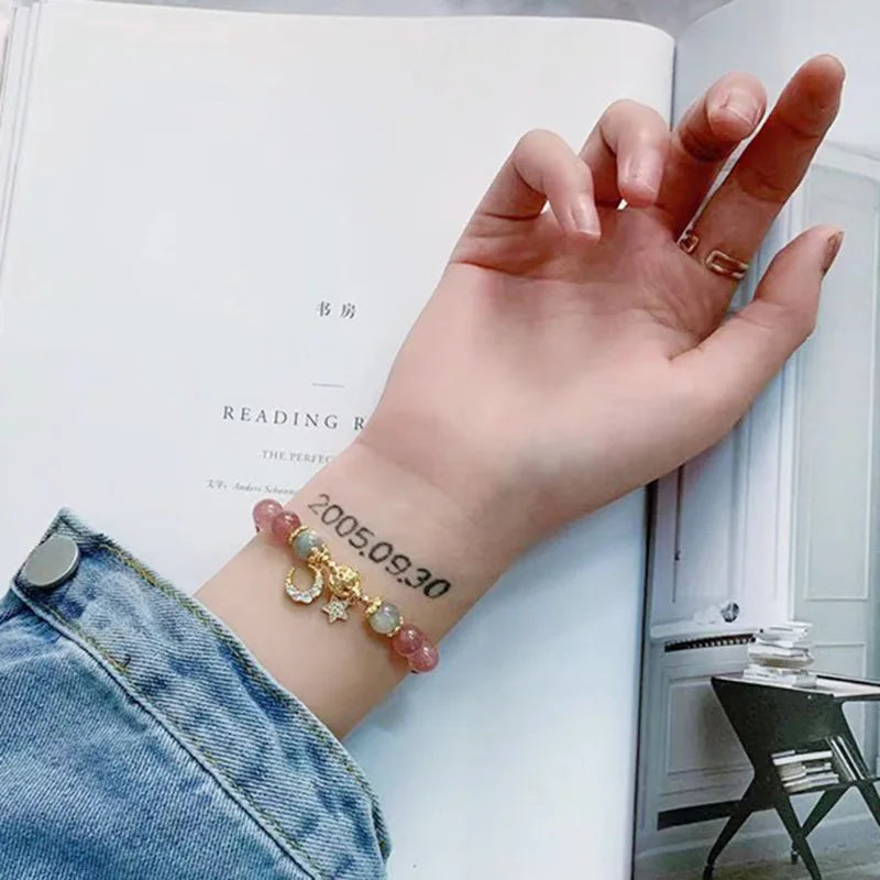 Gold Color Bracelet Set of Four Stainless Steel Sequins Rhinestone Bracelet Combination for Women Chain Bracelet Jewelry Gifts