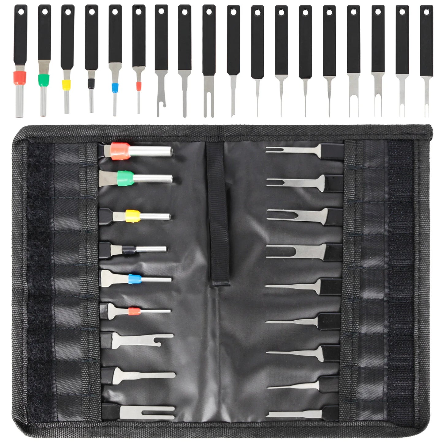 Heavy 23Pcs Car Terminal Removal Repair Tools Electrical Wiring Crimp Connector Pin Extractor Kit Keys Automotive Plug Pullers