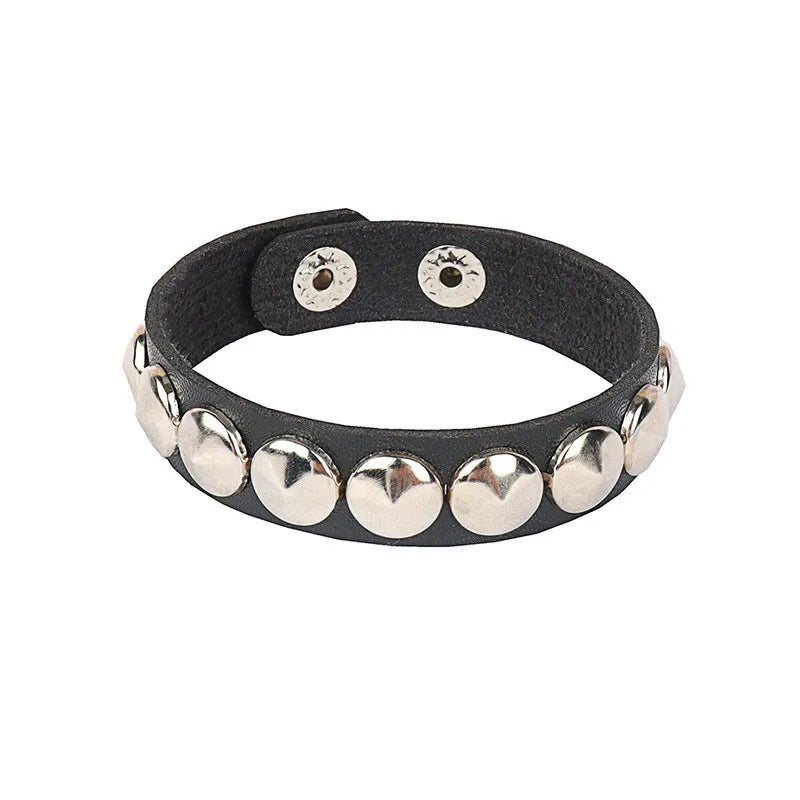 2022 Punk Rivet Nightclub Trend Bracelet Skull Bracelets Bangle Stainless steel Gothic Multi-level Fashion Jewelry wholesale