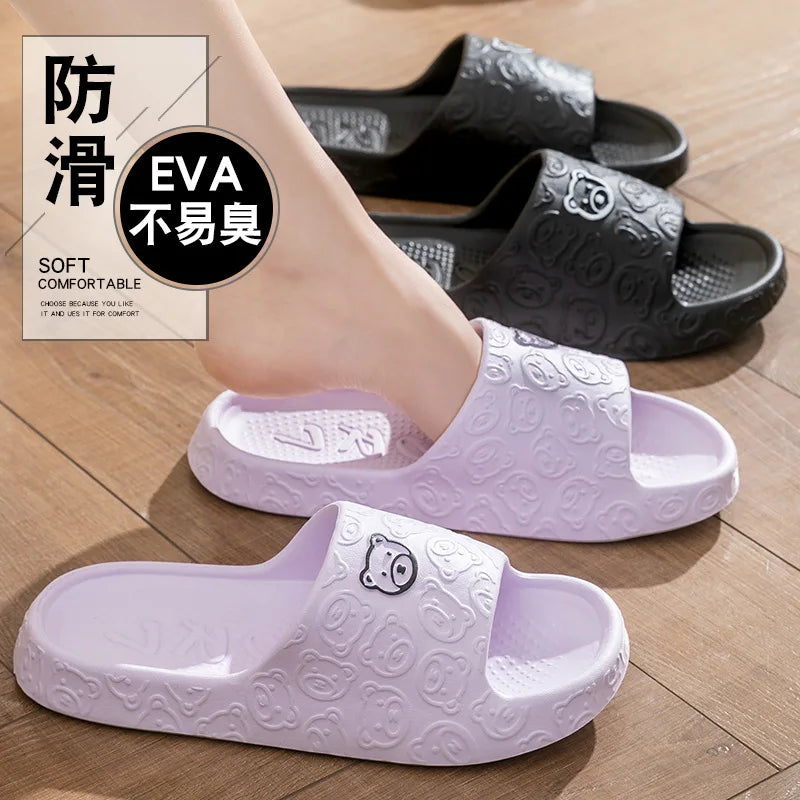 Slippers with a feeling of stepping on poop, suitable for outdoor wear, indoor use, and non slip, 2024 new style for home use