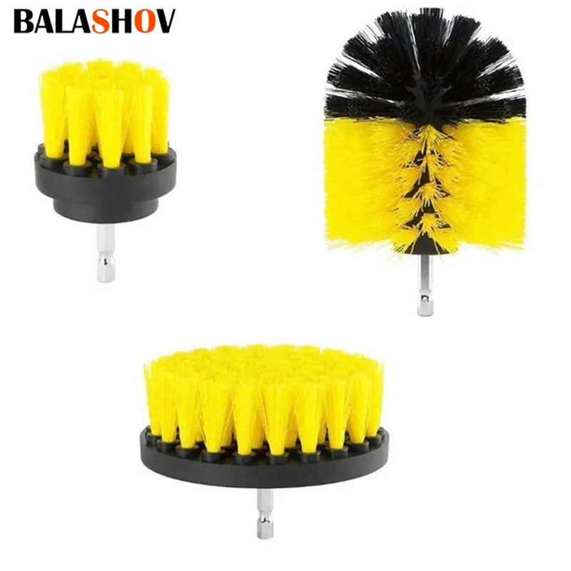 3/5Pcs Electric Drill-Brush Kit Power Scrubber Brush For Carpet Bathroom Surface Tub Furniture Shower Tile Tires Cleaning Tool