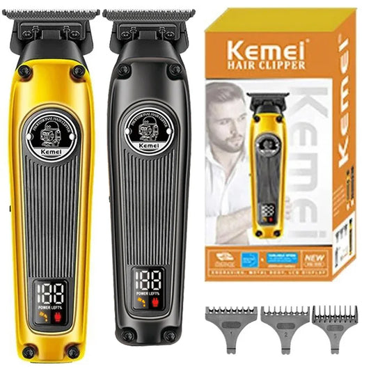 Original Kemei zero blade Professional Hair Trimmer Barber Rechargeable Electric Beard Clipper For Men Haircut Machine