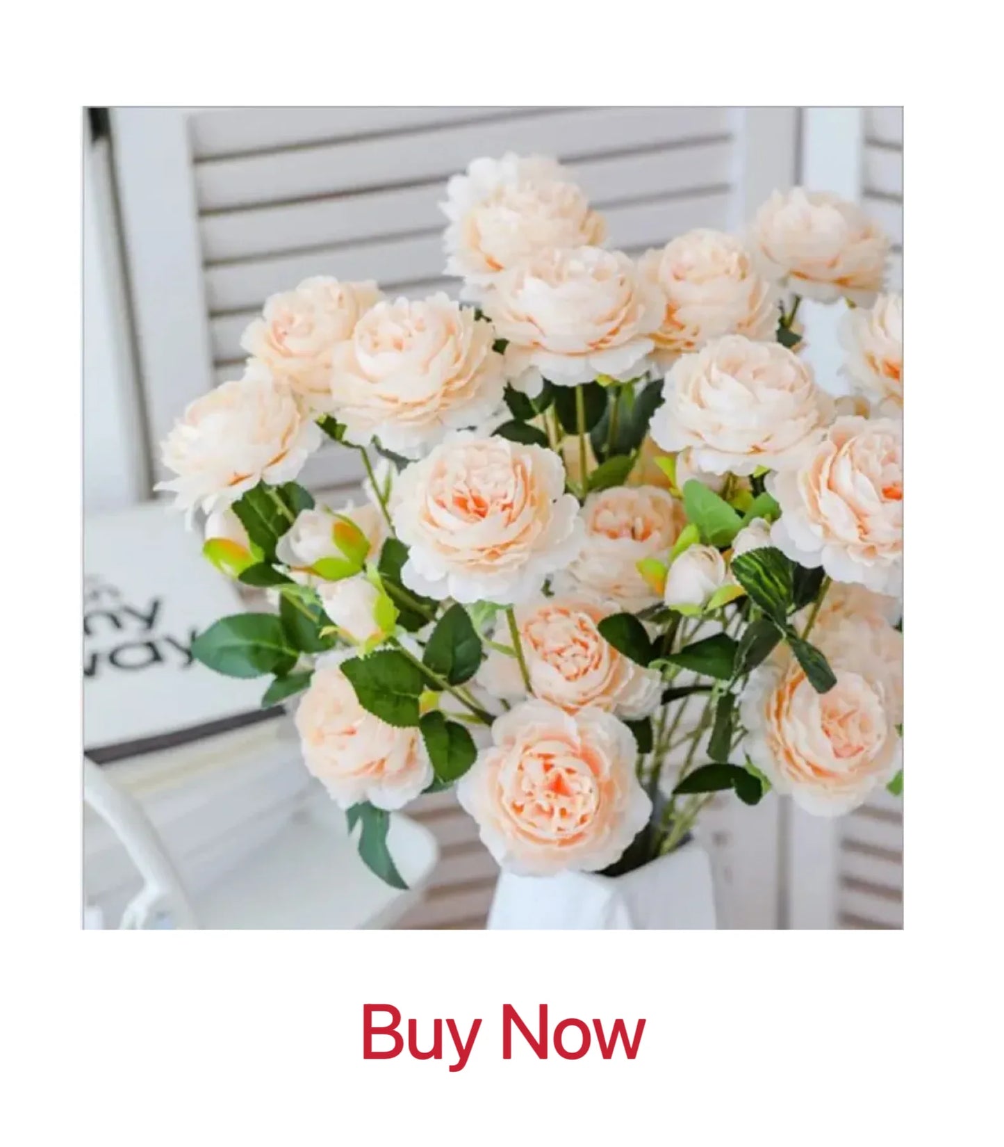 30CM Fake Roses Silk Peony Artificial Flowers Cheap New Year's Christmas Decorations Vase for Home Wedding Bridal Bouquet Indoor