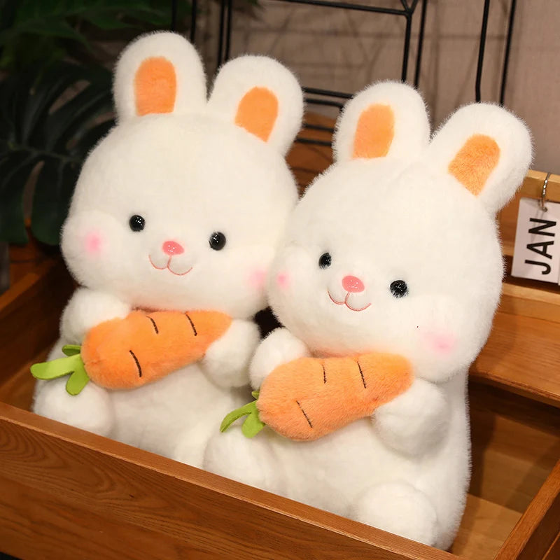 26-50cm Kawaii Carrot Rabbit Plush Toy Stuffed Creative Baby Cuddly Bunny Plushie Doll For Kids Girls Lovely Birthday Gift