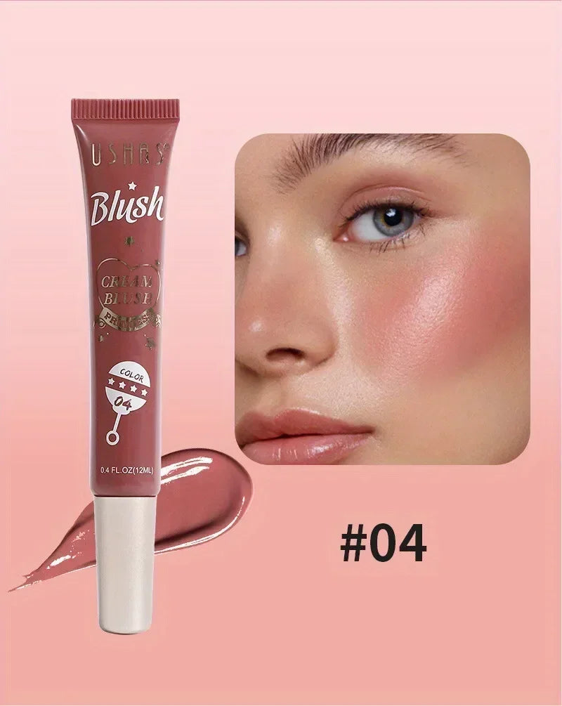 4 Colors Lasting Natural Liquid Blush Eyeshadow Liquid Contouring Face Blusher Waterproof Facial Blush Stick Light Liquid Blush