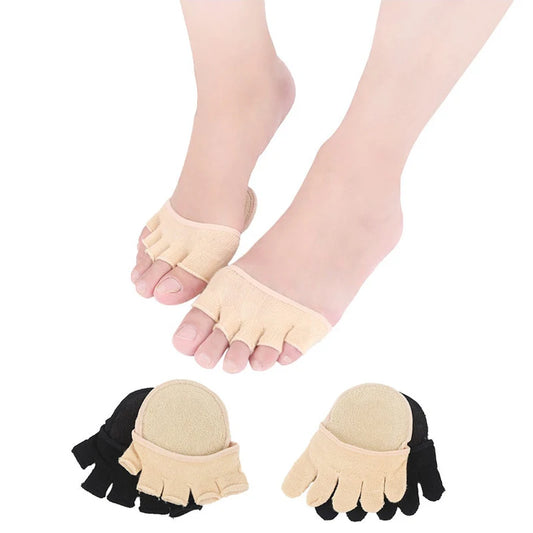 Foot Care Toe Separator Socks for Pedicure Forefoot Pads Toe Pad Orthopedic Cotton Sock Relief Pain Toe Protector Foot Care Tool