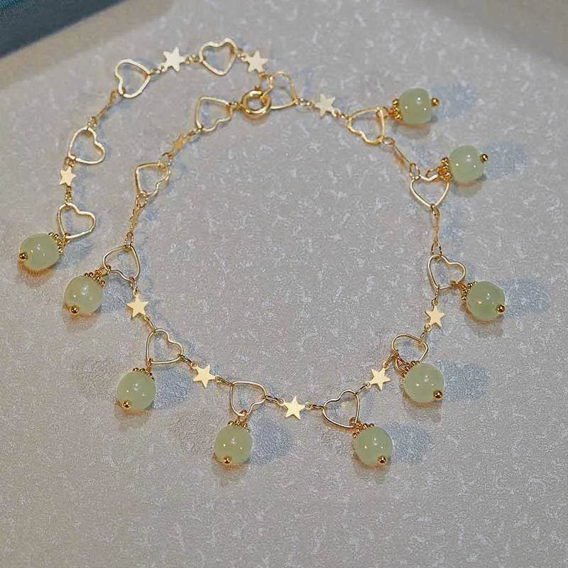 Gold Color Bracelet Set of Four Stainless Steel Sequins Rhinestone Bracelet Combination for Women Chain Bracelet Jewelry Gifts