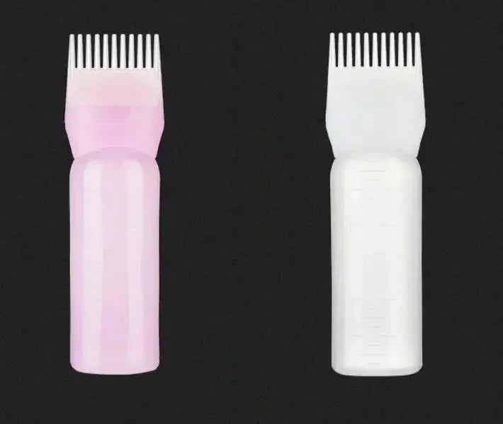 120ML Hair Dye Applicator Bottles Portable Hair Roots Massager Plastic Dyeing Shampoo Bottle Oil Comb Brush Hair Coloring Tools