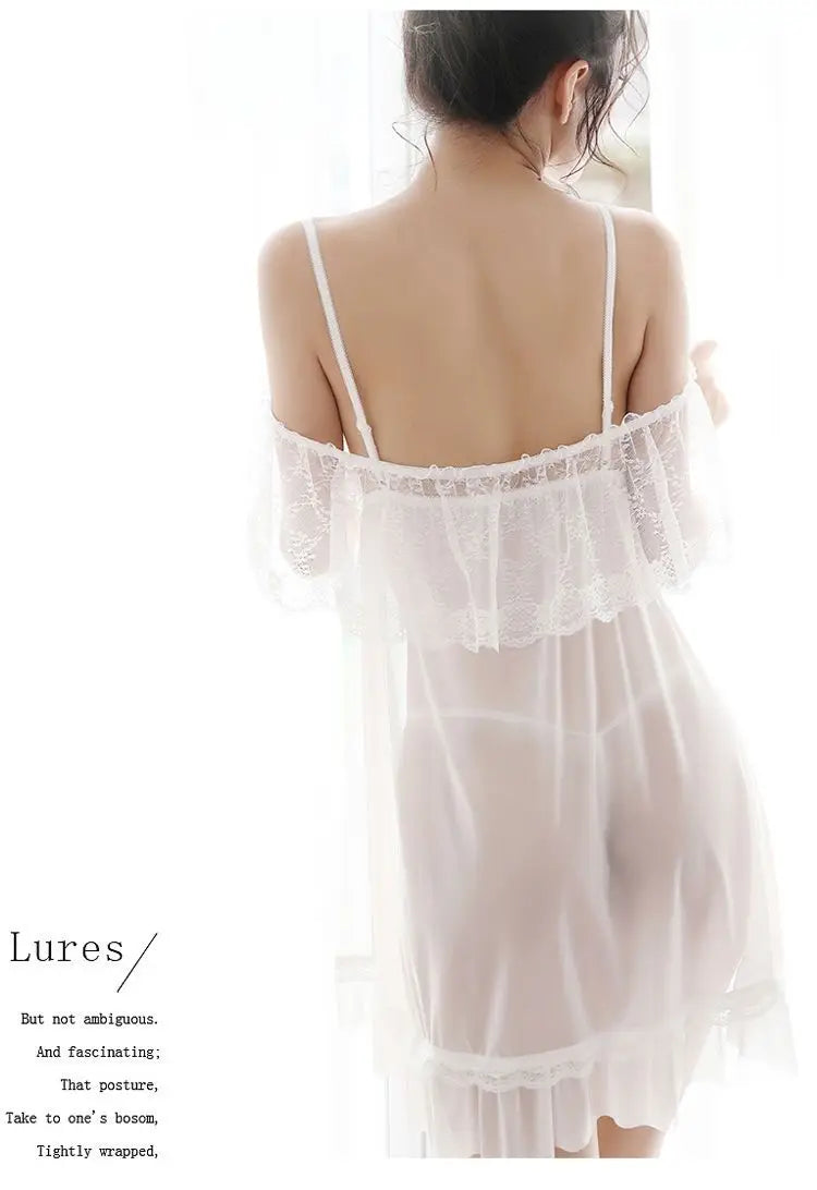 Sexy Women Nightwear Slip Dress Lace Women's Nightie Woman Night Very Sexuality Pyjama Special Zone Open Fancy Nightgown Slips