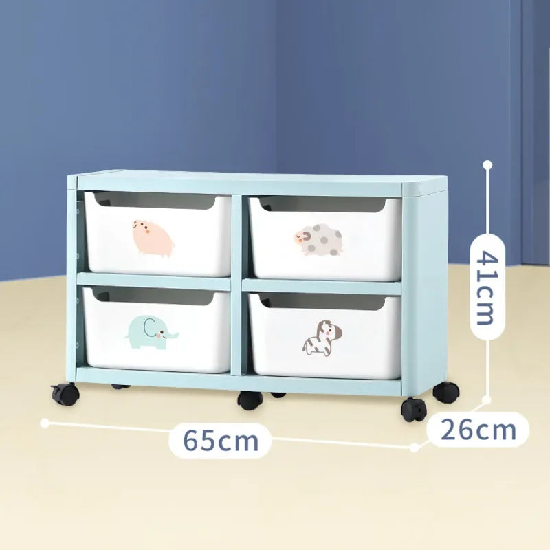 Book Cabinet Roof Shape Book Shelf Multi-layer Structure Shelf Furniture Round Corner Bookshelf For Children Universal Pulley