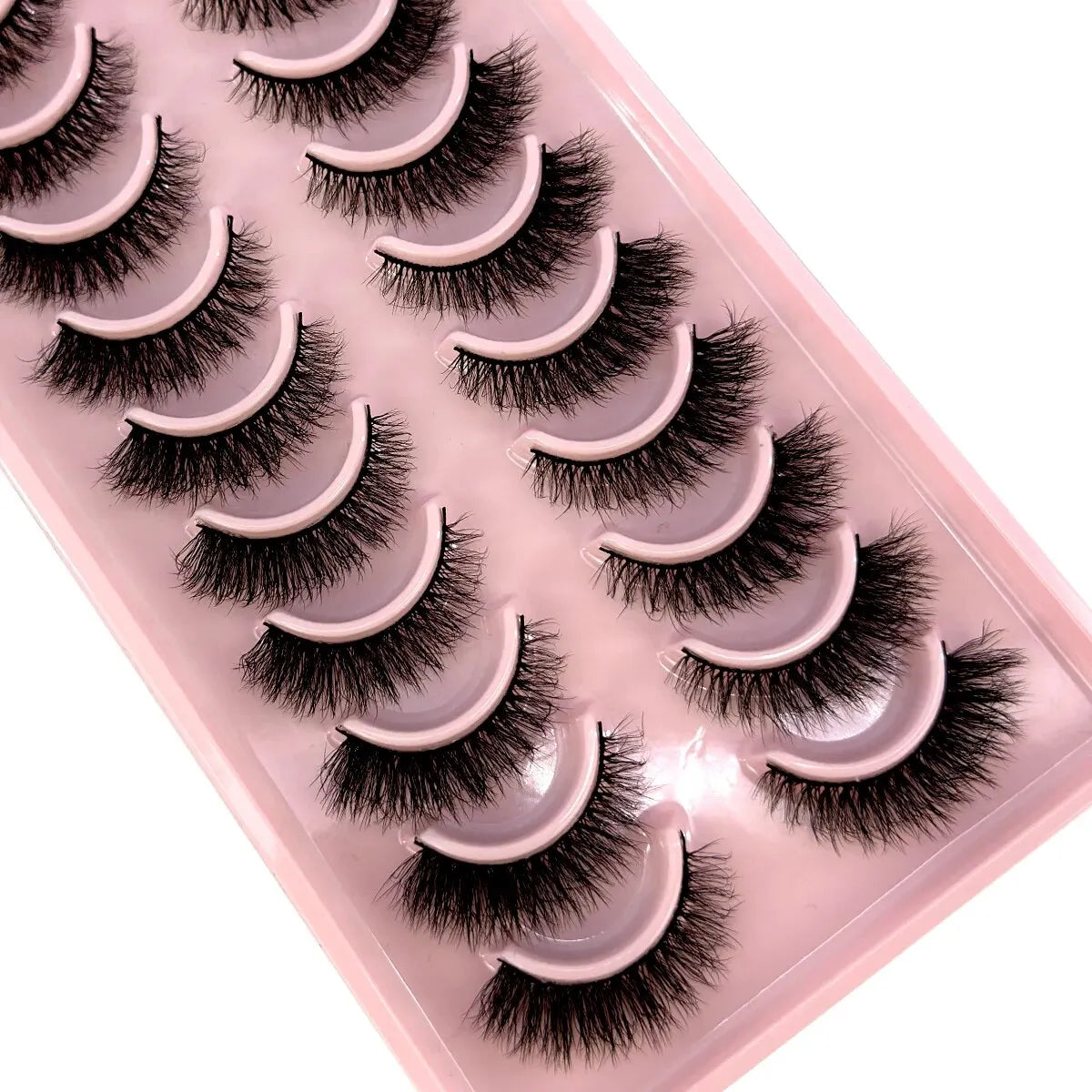 10Pairs 3D Mink Lashes Natural Wispy Mink Eyelashes 5DFluffy Cat Eye False Eyelashes Extension Makeup Eyelashes Beauty Fake Lash