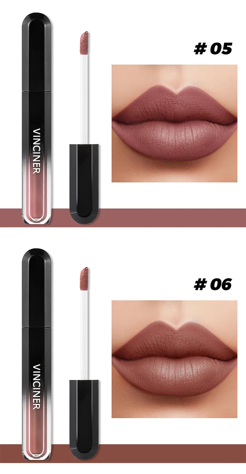 VINCINER 12 Color Matte Lip Gloss Velvet Texture Waterproof Lasting No Fading Fashion Liquid Lipstick Easy To Apply Cosmetics 2g