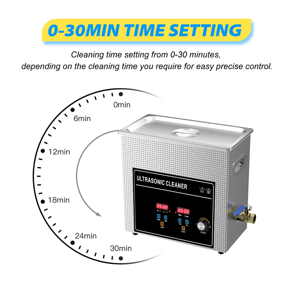 6L Vinyl Record Ultrasonic Cleaner with Bracket(Set) for Cleaning EP 7 LP 12 Inch Records Label Saver Aluminum CNC Made