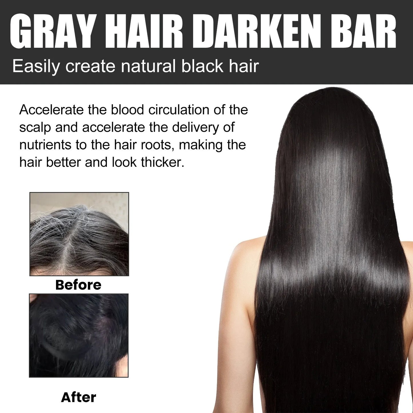 1/2pcs Gray Hair Reverse Soap Effectively Care The Scalp Deeply Nourishes The Hair And Scalp Purify The Scalp For Men And Women