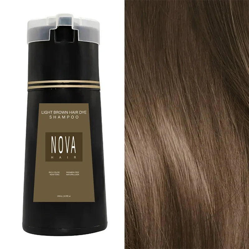 3 IN 1 Hair Dye Shampoo Natural Non-irritating Clean Nourish Dye Shampoo Instant Coloring Cover White Grey Hair Care Product