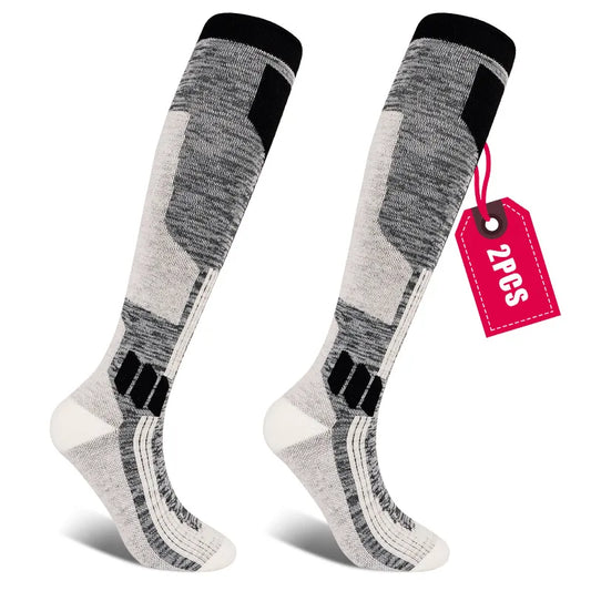 DAY WOLF Merino Wool Ski Socks High Quality Professional Men/Women Outdoor Hiking Socks Thicken Terry Warm Knee High Long Socks