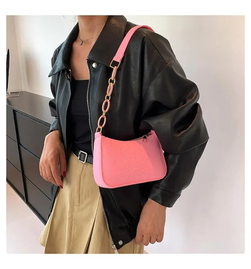 Fashion Felt Shoulder Bags For Women Women'S Subaxillary Bag Design Advanced Texture Armpit Handbags Purses Crescent Saddle Bag