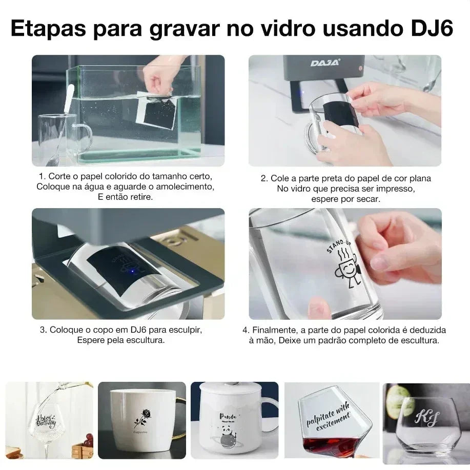 DAJA DJ6 Laser Engraver Diy Laser Engraving Machine Fast Mini Logo Mark Printer Cutter Woodworking Wood Plastic glass for iPhone