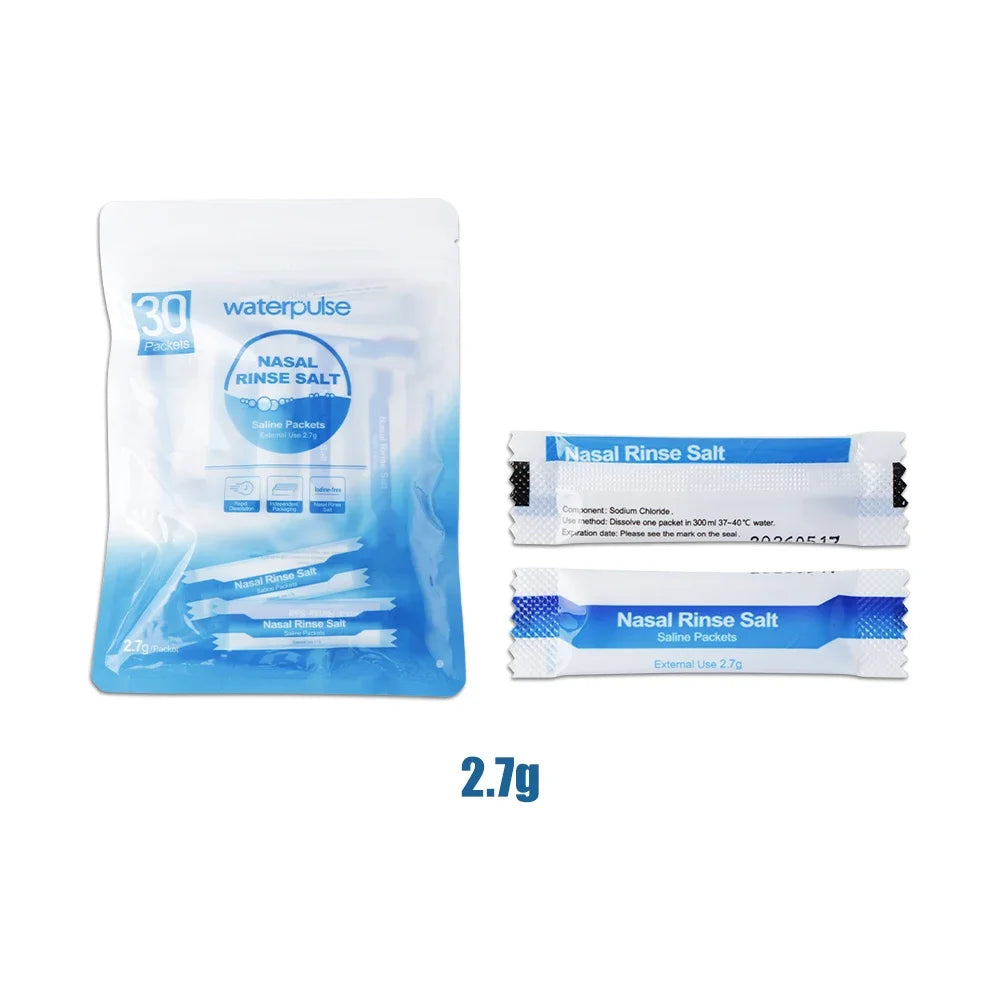 30PCS Waterpulse 2.7g 4.5g Nasal Wash Salt Rinse Mix Allergic Rhinitis Nose Cavity Protector Irrigation Adult Kid Nose Cleaner