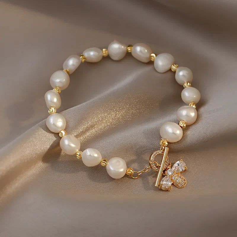 Gold Color Bracelet Set of Four Stainless Steel Sequins Rhinestone Bracelet Combination for Women Chain Bracelet Jewelry Gifts